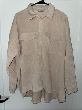 Alcott Cream Corduroy Shirt Jacket